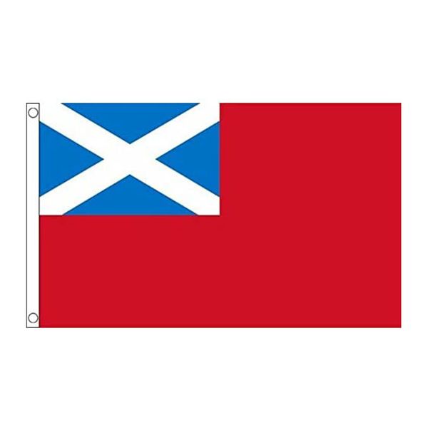 Scottish Vermelho Ensign Flag 3x5ft Eagle Crest Gráfico com Estrelas Impressão Digital 100D Poliéster com bronze ilhas transporte rápido