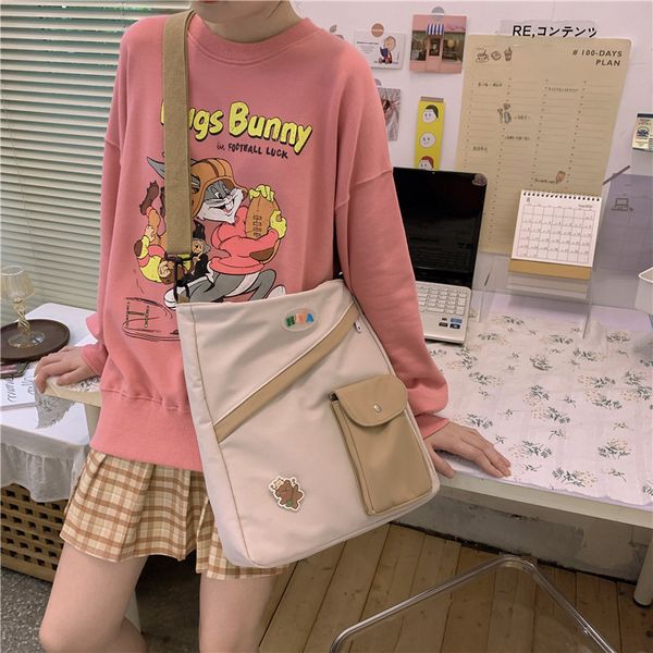 

youda 2020 women canvas zipper shoulder bag cotton handbag casual totes crossbody pack messenger book student bags for girl c1223