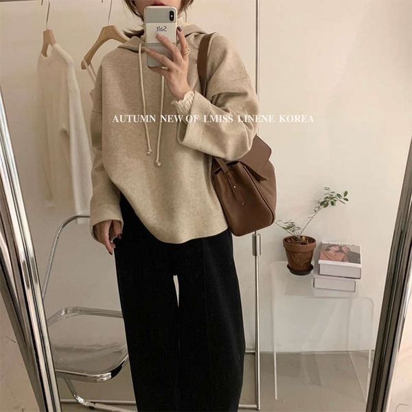 

double sided cashmere sweater women autumn winter 2020 new korean loose fashion casual jacket, Black