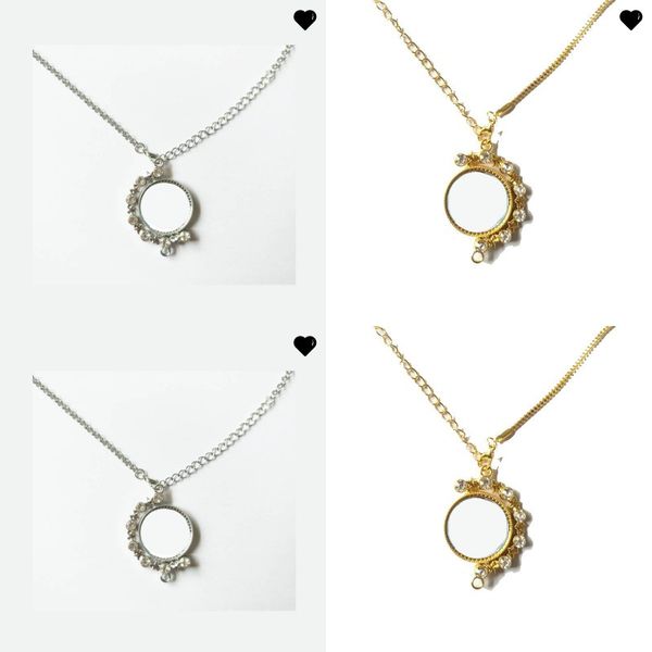 

sublimation blanks pendant rhinestone star rotate metal chain necklace lady semiring fashion charm necklaces gift 6 9hy n2