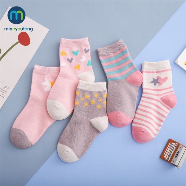 

5 pairs/lot cartoon unicor star cotton knit warm children's socks for girls new year socks kids women's short socks miaoyoutong 20, Pink;yellow