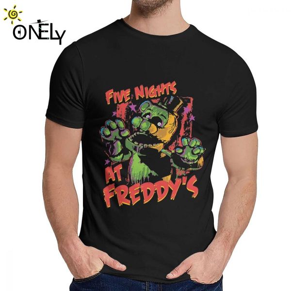 

men tee shirt five nights at freddy comfortable anime round collar retro t-shirt sport hooded sweatshirt hoodie