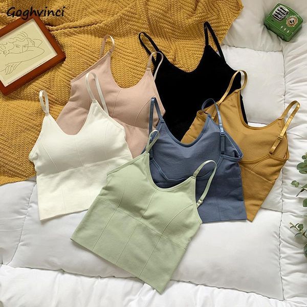 

camis women solid crop seamless backless wrap slim womens tanks vest camisoles ins basic all-match new1, White