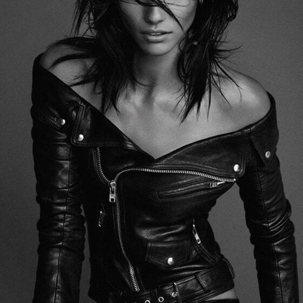 

women's leather & faux 2021 stylish jacket for women ladies zippers slash neck synthetic, Black