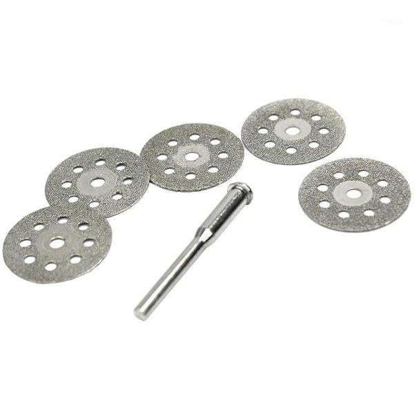 

5x 22mm mini discs practical diamond cut revolving + 1 mandrel1
