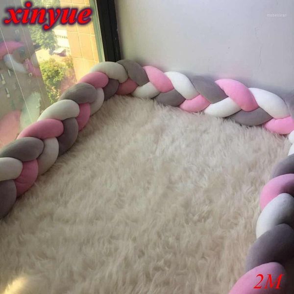 

2m bed bumper room decor baby bedding for newborn baby bumpers in the crib activity gear mother kids protection kid's bed bumper1