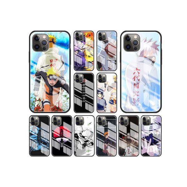 

bgrfcustomized famous brand tempered glass anime naruto kakashi mobile phone case cover bagsswza