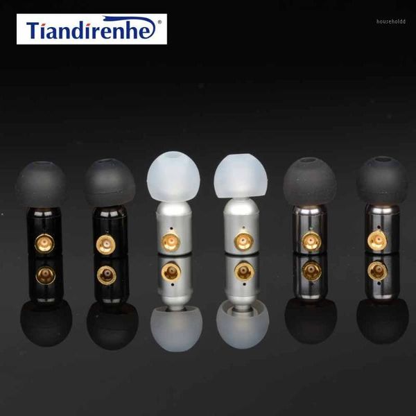 

tiandirenhe new metal 6mm moving coil v type hifi mini earphone mmcx earphone pluggable and replaceable cable earphones and mic1