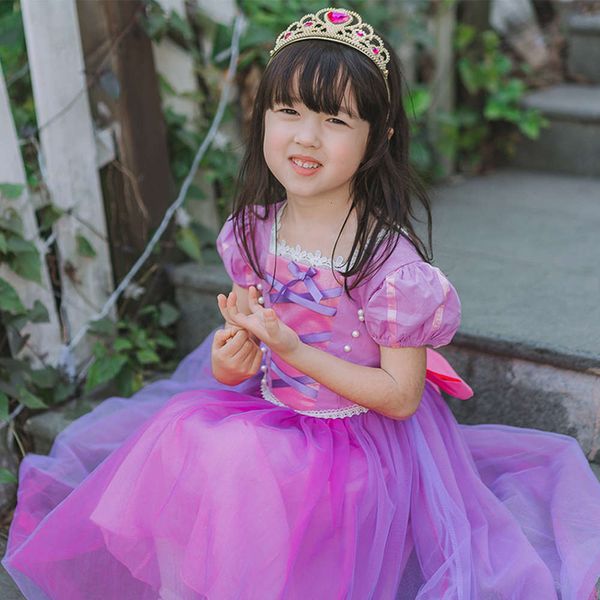 

children's 2020 long summer new wear princs skirt halloween performance girls drs, Red;yellow