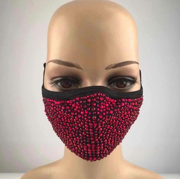 

mouth bling diamond protective cotton factory dustproof masks washable reusable women colorful rhinestones face mask 11 9 rjku6