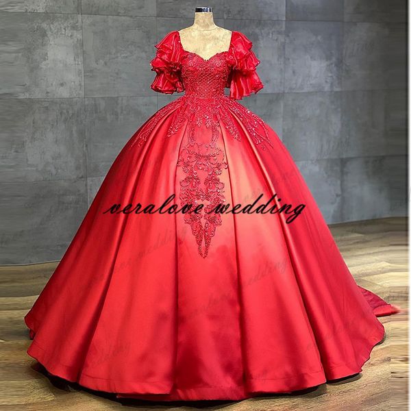 

robes de soiree red ball gown prom dress sweetheart appliques lace middle east evening party gowns long vestidos de gala, Black