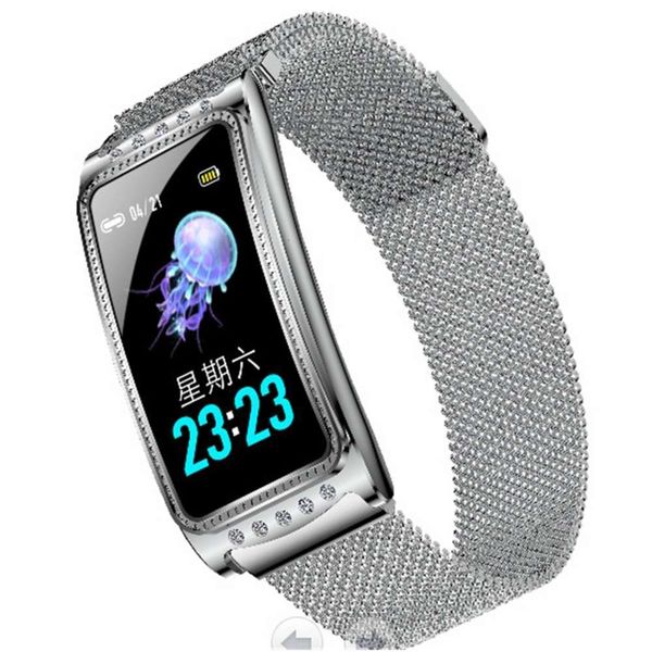 

f28 fashion women's continuous heart rate prsure blood oxygen multi exercise 1.08 screen waterproof smart br