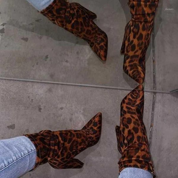 

fashion trend snake print pointed toe women short booties big size 43 slip-on chunky high heel ladies ankle boots for ladies1, Black