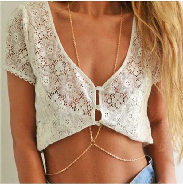 

new selling fashion street shooting beach personality versatile simple body chain woman, Silver