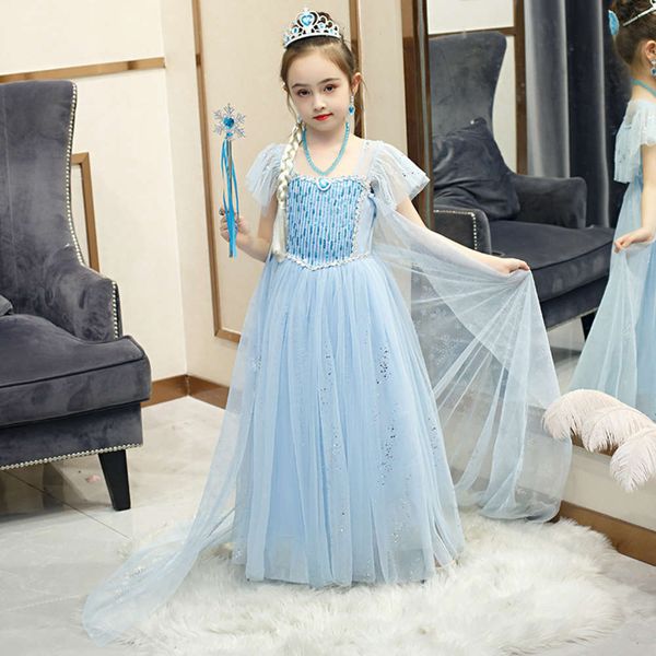 

2020 new children's clothing ice and snow wonderland princs aisha drs, Red;yellow