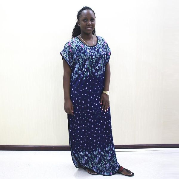 

dashikiage floral print short sleeve casual blue dress african dashiki dress for women1, Red