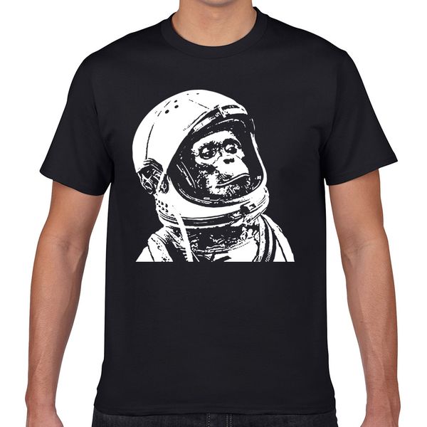 

t shirt men chimpanzee astronaut casual black geek short male tshirt xxxl sport hooded sweatshirt hoodie