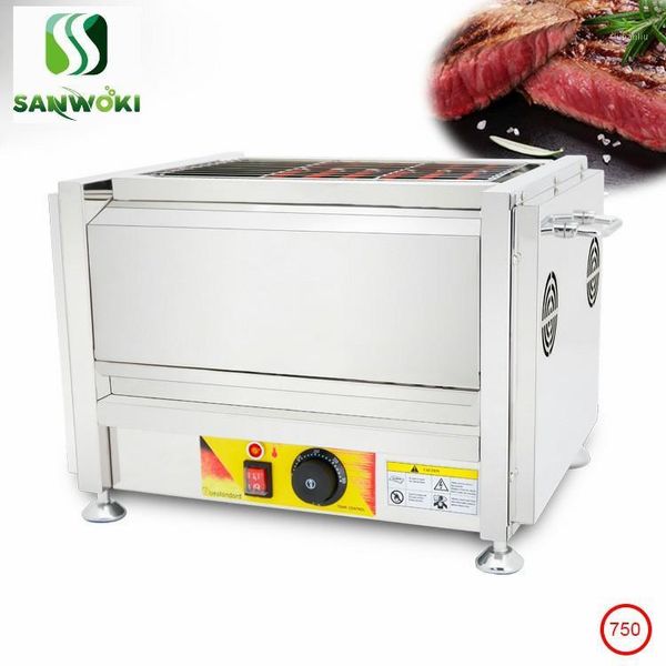 

camp kitchen electric smokeless grill indoor heating bbq household barbecue machine meat oven1