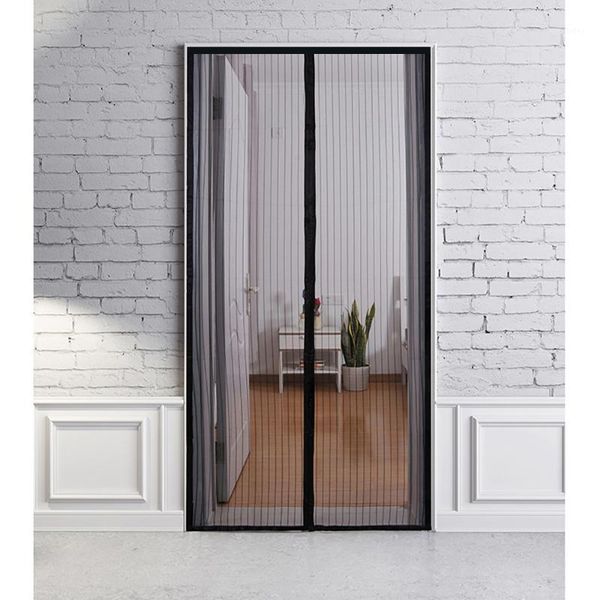 

curtain & drapes hanging magnetic net anti-mosquito with magic sticker window mesh easy install accept custom size1