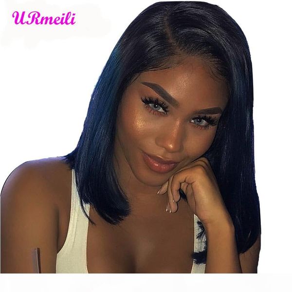 

lace front human hair wig short bob wigs for women black alibaba malaysian straight 613 blonde full lace wig human hair 150% density, Black;brown