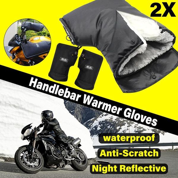 

waterproof motorbike/scooter 36x24cm winter handlebar grip muffs bike gloves scooter mitts hand warmer, Blue;gray