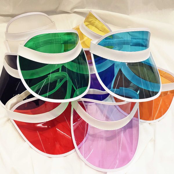 

transparent visor creative clear plastic empty cap outdoor travel beach sunscreen sun hat home and garden dhe639