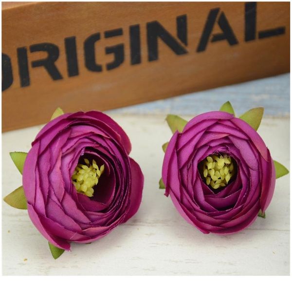 

5pcs high-grade european artificial rose tea bud artificial flower head for wedding car decoration diy scrapbooking fake bbydkm