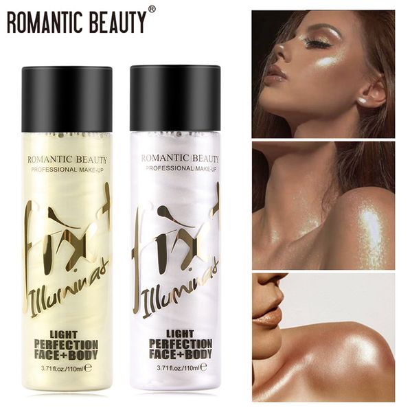 Romantischer Beauty Mist Highlight Pre Setting Glow Spray Illuminating Shimmer Langanhaltend Brighten Face Glow Highlighter Face Makeup