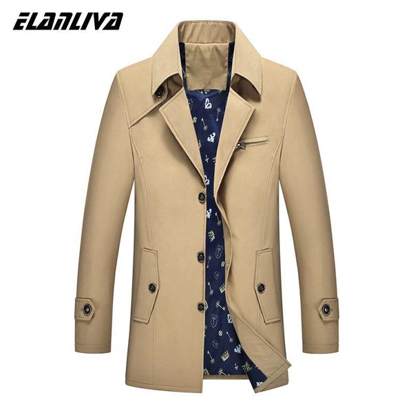 

trench coat mens jacket plus size 7xl,8xl,9xl autumn long coat mens overcoat slim fit brand clothing windbreaker male business, Tan;black