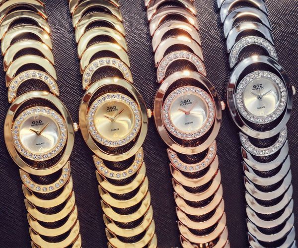 

beauty & d gaishideng fashion foreign trade cross-border diamond quartz watch womens watch factory direct sales one piece dropshipping w, Silver