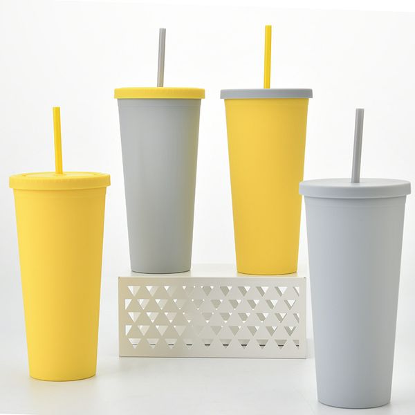

2021 new arrival reusable plastic acrylic tumbler, matte cup acrylic skinny tumbler, double wall acrylic cups with straw and lid
