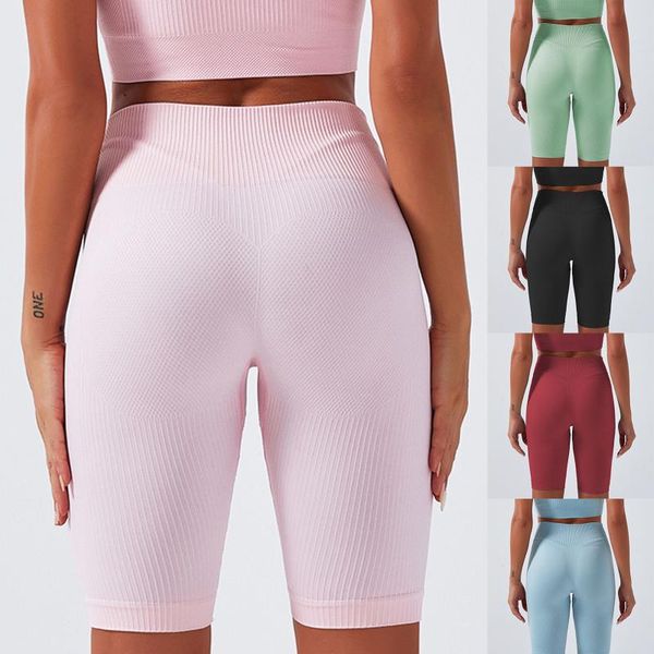 

yoga outfits women shorts sports running sportswear fitness seamless joggers athletic exercise gym compression high waist, White;red