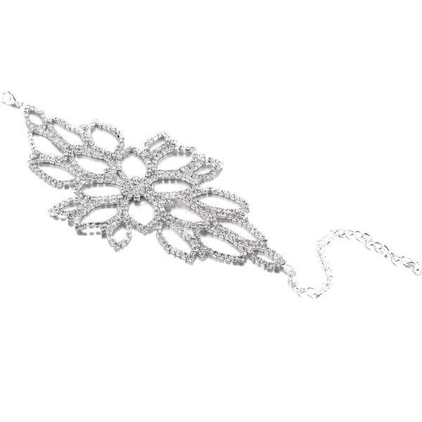 

charm bracelets diomedes est fashion silver color crystal for women bridal floral ankle bangles engagement wedding y530, Golden;silver