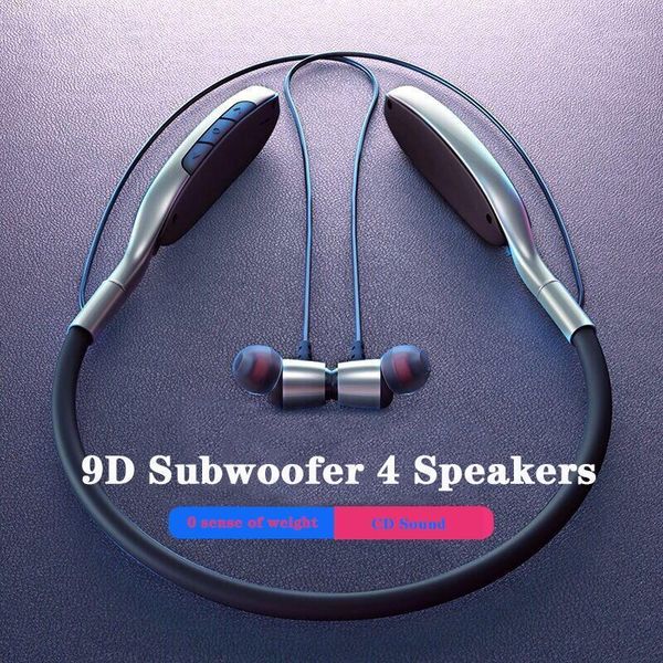 

new d1 earphone bluetooth5.0 wireless headset magnetic neckband earphones ipx5 waterproof sport stereo with noise cancelling mic1