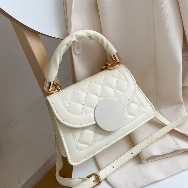 

crs6p trendy and fashionable women's shoulder bagplum versionone new slant across small bag small korean blossom lock bag bmkuu