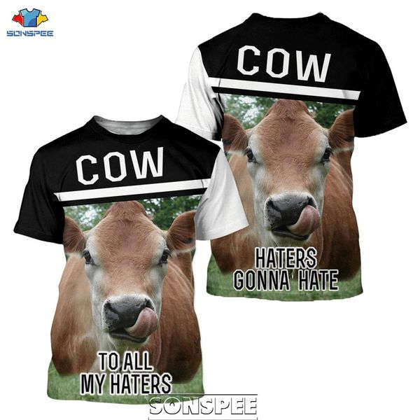 

animal cattle cow print 3d print shirts harajuku graphic hentai men clothing
