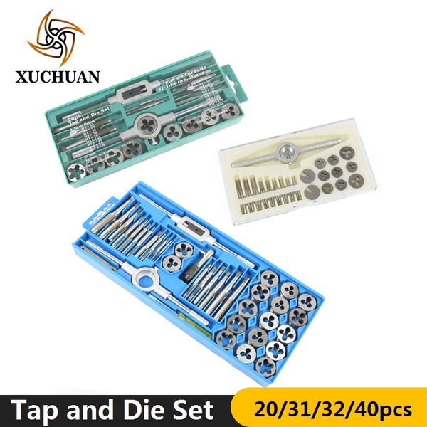 

tap and die set tap wrench kit thread tapping tool metal drill bit screw hand taps set 20/31/32/40pc helicoil thread repair kits