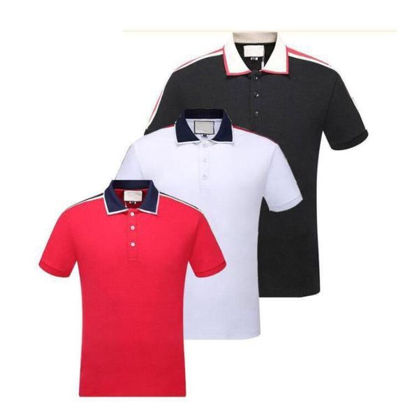 

men's basic t-shirt designer polos bee fashion polo brand embroidery shirts short sleeve mens men m-3xl streetwear fashion tees pol mrb, Black
