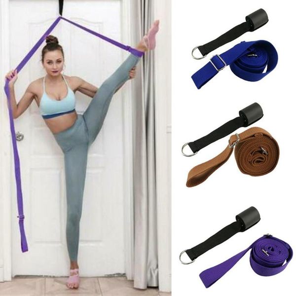 

women yoga stretching belt lacing belt soft opening stretching tension yoga fitness bands horse trainer o8g3