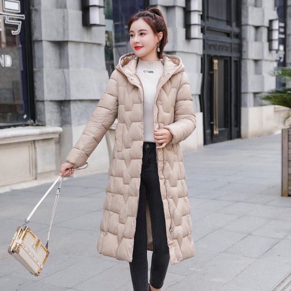 

femme jas women solid parka giacca long with sherpas hooded size office plus fat winter warm exit 2020 ladies donna hkrmv, Black