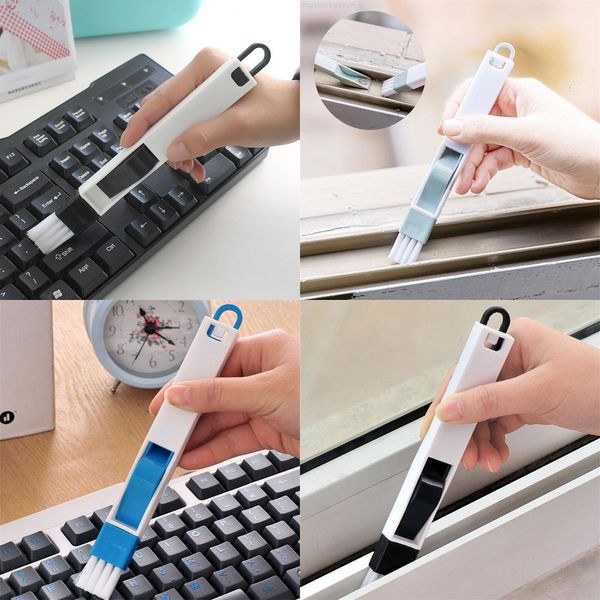 

factory price groove 2 dustpan in with 1 window keyboard drawer wardrobe corner gap dust removal cleaning brush 6 colors