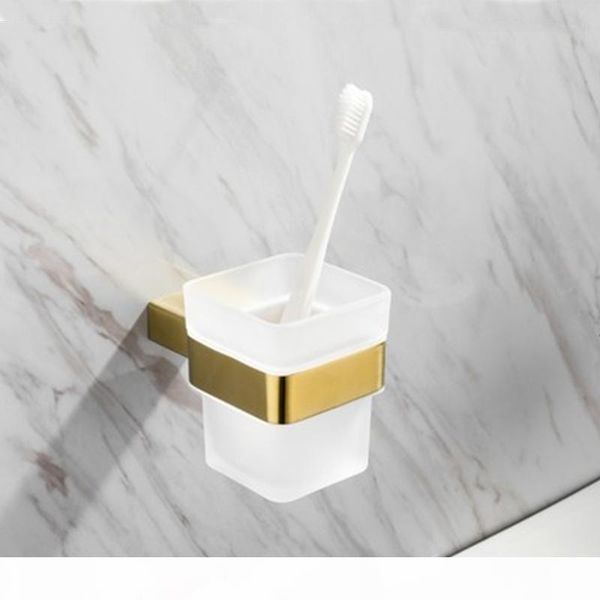 

bathroom accessories brushed gold toothbrush holder metal wall toilet roll paper holder sus304 stainless steel bath set hooks yxltvn