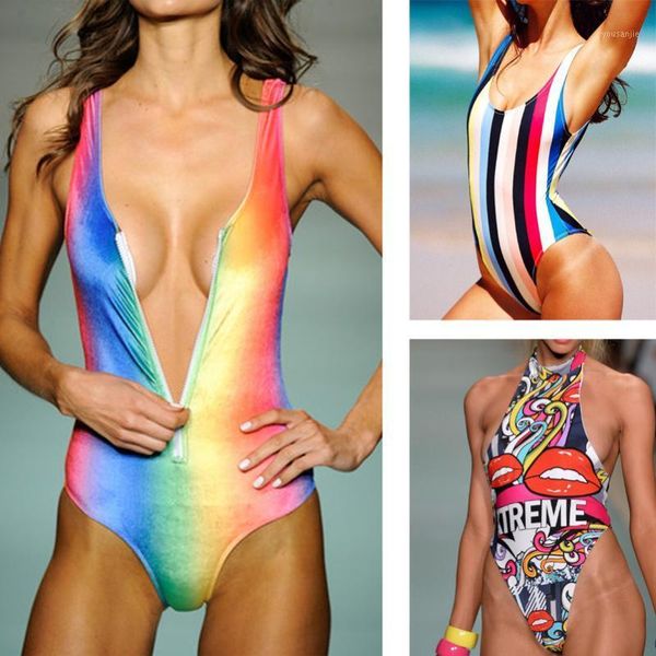 

2020 new one piece bikini set brazilian women beach swimwear swimsuit women swimwear bathing suit bikini bandage swimsuit1, White;black