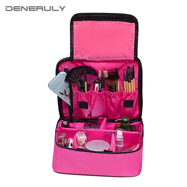 

waterproof cosmetic bag makeup kit sum neceser muje woman kuferek na kosmetyki maletin maquillaje profesiona travel organizer