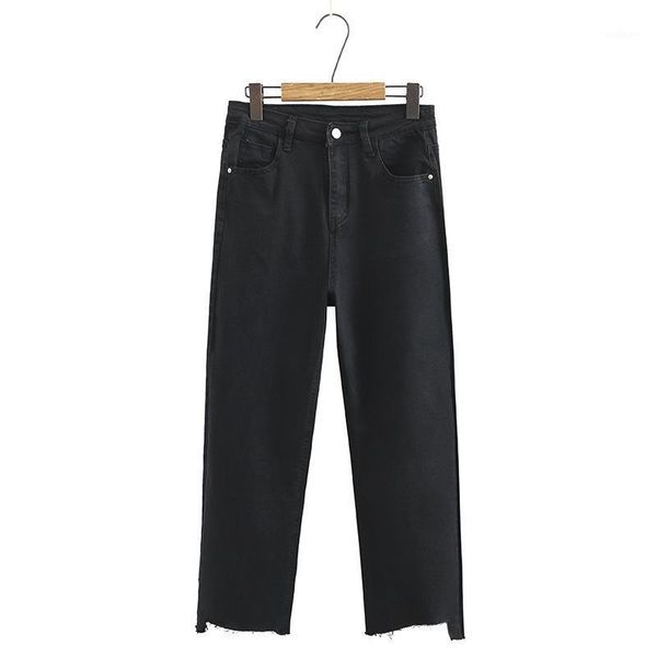 

plus size women's xl-4xl jeans casual straight solid denim pants1, Blue