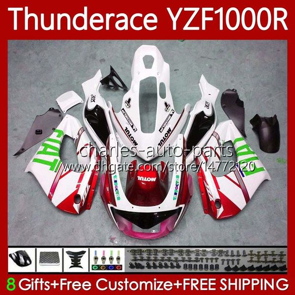 Bodys Kit Per YAMAHA Thunderace YZF 1000 R 1000R YZF1000R Rosso bianco 96-07 87No.101 YZF-1000R 96 03 04 05 06 07 YZF1000-R 1996 1997 1998 1999 2000 2001 2002 20 07 Carenatura