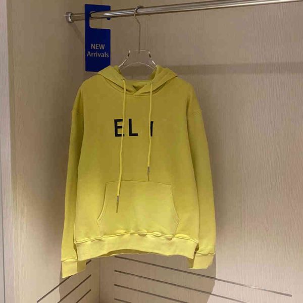 

2022 factory wholesale new model letter printed hoodie women's casual simple fall student long sleeve yellow coat, Black