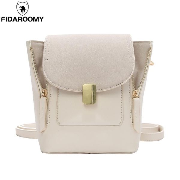 

women hasp bucket shoulder bags multi purpose satchel soft pu small trapezoidal bag mini daypack concise rucksack