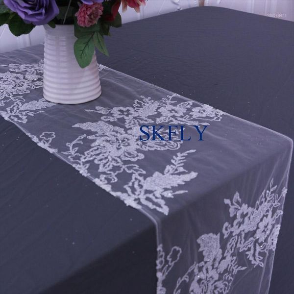 

table runner ru041 skfly 2021 home birthday party discount wedding glitter flower runner1