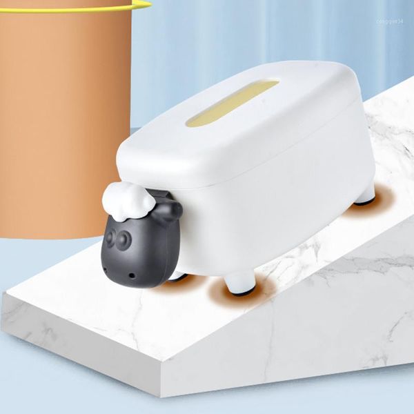 

cute tissue box holder pumping wipe paper case boxes deskdecoration boxes with disposable napkins sheep shape1